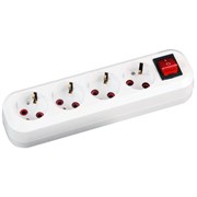 Колодка SIRIUS КЗВ-2504 4 гнезда с выключателем и заземлением 16А 250В