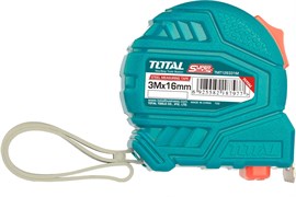 Рулетка TOTAL 3*16mm двойная кнопка ABS TMT126331M
