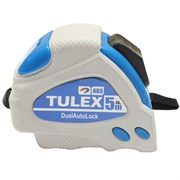 Рулетка TULEX DualAutoLock обрезиненный корпус, двойная автофиксация,магнитный зацеп 5м*25мм 7001105