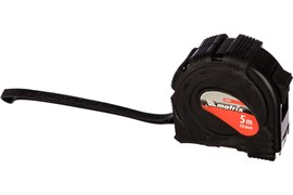 Рулетка MATRIX Black 5м*19мм обрезин корпус 31014