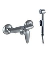 Смеситель PRAMEN настенный с гигиеническим душем, хром LM3318C