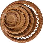 Тарелки RIKMANI ротанговые Set 4 2277