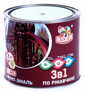 Грунт-эмаль OLECOLOR по ржавчине черный 4кг