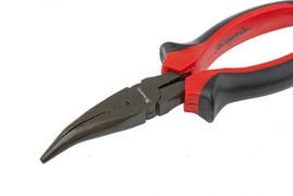 Длинногубцы MATRIX Black Nickel 180мм, изогнутые, двухкомпонентные рукоятки арт.17460