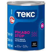 Эмаль-грунт ТЕКС алкид молотковая по ржавчине РжавоStop Профи синяя 0,9кг