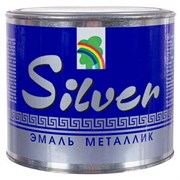 Эмаль РАДУГА SILVER декоративная акриловая, металлик, атмосферостойкая (0,1л)