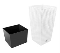 Горшок цветочный RATO SQUARE белый DRTS325-S449