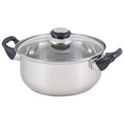 Кастрюля MALLONY Bak-03 из нержавеющей стали, крышка (стекло), ручки-бакелит 2,8л 985872