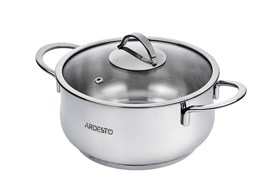 Кастрюля Ardesto BLACK MARS стеклянная крышка 3 л нерж. сталь AR0730S