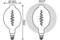 Лампа GAUSS LED Filament BT180 8,5W 165Lm 1800К Е27 gray flexible 152802005 - фото 101341