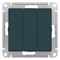 Выключатель AtlasDesign 3-кл.сх 1+1+1,10АХ, механизм изумруд ATN000831 - фото 118971