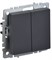 Выключатель BRITE 2-кл. 10А графит BR-V20-0-10-K53 - фото 119066