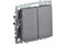 Выключатель BRITE 2-кл. 10А сталь BR-V20-0-10-K46 - фото 119072