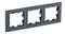 Рамка BRITE 3-ая графит BR-M32-K53 - фото 121922