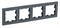 Рамка BRITE 4-ая графит BR-M42-K53 - фото 121923