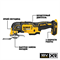 Инструмент многофункциональный DeWalt DCS356N-XJ аккумуляторный - фото 127539