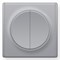 Переключатель ONEKEYELECTRO Florence двойной, серый 1Е31601302 - фото 131242