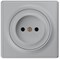 Розетка ONEKEYELECTRO Florence без заземления, винтовые контакты, серая 1Е10301302 - фото 131503