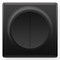 Выключатель ONEKEYELECTRO Florence двойной, чёрный 1E31501303 - фото 131584
