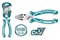 Плоскогубцы TOTAL PRO 8/200 мм Cr-V THT210806S - фото 132435