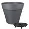 Горшок для цветов IDILAND Tarragon D250мм, 7л со вставкой, серый (12) 221610535/01 - фото 144440