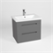 Тумба Марсель под умывальник COMO 80 2 ящика подвесная графит - фото 144775