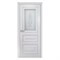 Полотно ЛЕСКОМ дверное Экшпон Имидж-2 эмалит белый/серебро, витражное стекло 80 - фото 144864