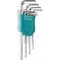 Ключи TOTAL имбусовые в наборе 9шт Cr-V 1.5-10mm длинные THT106191 - фото 35000