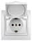 Розетка ЭРА 2P+E Schuko Intro с крыш 16А-250В Plano бел 1-203-01 - фото 35505