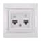 Розетка MIRA компьютер+телефон белый с белой вставкой 701-0202-143 - фото 35755