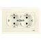 Розетка VIKO KARRE KREM двойная с/з 90960156 арт.363-36150 - фото 35790