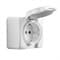 Розетка VIOLA с/з одинарная белая с крышкой 751-0200-123 - фото 35802
