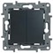 Выключатель LEGRAND Etika 2х-клав. Антрацит 672602 - фото 44662