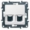 Розетка LEGRAND Etika RJ11+RJ45 кат. 5 UTP (белый) 672252 - фото 44701