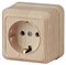 Розетка ЭРА Intro 2P+E Schuko 16А-250В Quadro сосна 2-202-11 - фото 52282