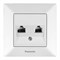 Розетка Рanasonic ARKEDIA комп+телефон 0408-2WH арт.315-36085 - фото 55758