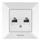 Розетка Рanasonic ARKEDIA компьютерная двойная 0406-2WH арт.315-36082 - фото 55760
