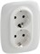 Розетка LEGRAND DIY VALENA Allure 2К+З с/шт двойная белая 753726 - фото 66116