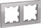 Рамка AtlasDesign 2-п универсальная алюминий ATN000302 - фото 66242
