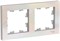 Рамка WESSEN AtlasDesign 2-п универсальная жемчуг ATN000402 - фото 79997