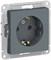 Розетка WESSEN AtlasDesign з/к, 16А, мех грифель ATN000743 - фото 80035