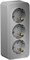 Розетка SCHNEIDER ELECTRIC Blanca 3кл О/У з/к шт, изол. Пл. алюминий BLNRA010313 - фото 80076