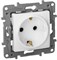 Розетка LEGRAND Etika 2К+З на винтах (белый) 672222 - фото 80836