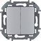 Выключатель LEGRAND INSPIRIA 2кл алюминий 673622 - фото 81004
