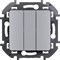 Выключатель LEGRAND INSPIRIA 3кл алюминий 673642 - фото 81012