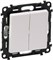 Переключатель LEGRAND DIY VALENA Allure 2х-клав. Белая 752708 - фото 83300