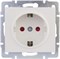 Розетка LEZARD RAIN с/з, от детей керамика, белая (механизм) 703-0288-124 - фото 84067