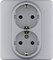 Розетка LEGRAND INSPIRIA 2*2К+3 алюминий 673752 - фото 84078