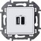 Розетка LEGRAND INSPIRIA 2*USB A-C белый 673760 - фото 84450