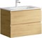 Тумба для ванной комнаты AQWELLA Accent 60 подвесная дуб золотой с раковиной ACC0106DZ - фото 85522